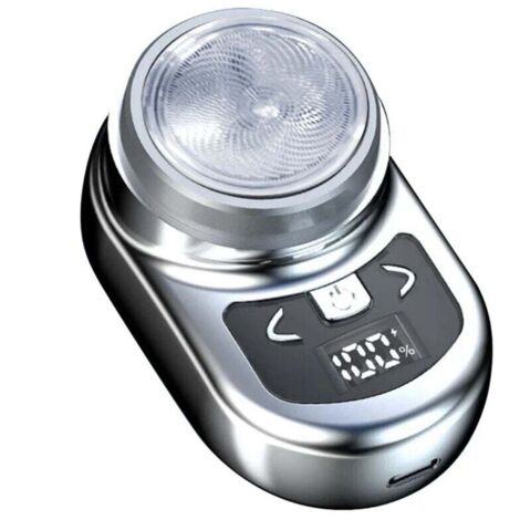 Rasoir éLectrique Portable Rasage de Poche pour Mini à Barbe Affichage Puissance LCD Rechargeable Voyage Domicile-B
