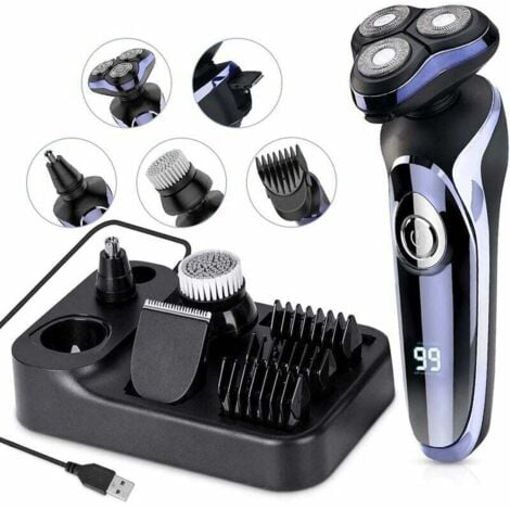 YOYO Rasoir électrique pour homme Rasoir Electrique Pour Hommes Rasoir Sans fil Humide Et Sec Rasoirs Rotatifs