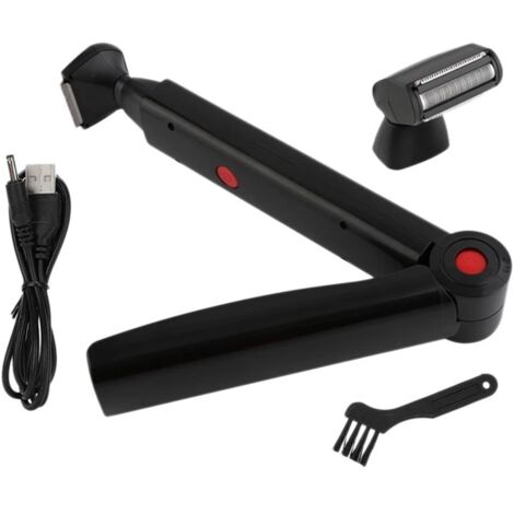 Rasoir électrique pour le dos, appareil d'épilation double face, sans fil, rasoir électrique pliable pour les dos longs, tondeuse corporelle pour hommes