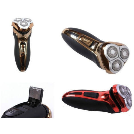 Rasoir électrique Rechargeable Pour Homme, Tondeuse Visage, Barbe, Moustache Et Cheveux, 3 Têtes