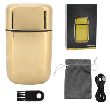 Rasoir Électrique Sans Fil Imperméable pour Barbe et Cheveux - Tondeuse Double Lame Métal