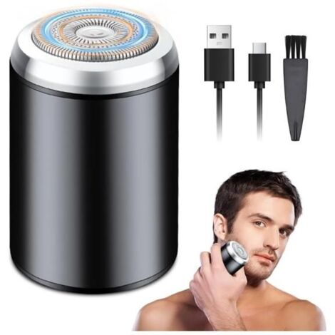 Rasoir Electriques Hommes, Mini Rasoir électrique pour Homme, Portable Easy Trim Rasoir Wet Dry IPX7 Étanche Rasoirs Intime Homme