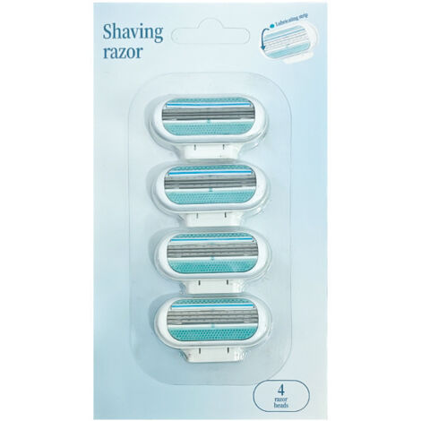 Rasoir Femme 3 Lames Haute Qualité – Acier Inoxydable Doux pour la Peau, Anti-Rayures (4 Lames – Carton Vert Femme)