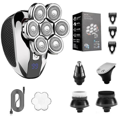 rasoir Pour Hommes 7d (noir), Rasoir Pour Hommes Rasoir Lectrique Pour Hommes Rechargeable Sans Fil Tanche Humide Sec  Double Usage, Cinq En Un Ki
