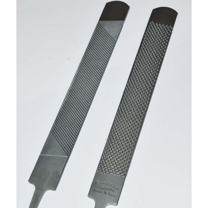 Râpe dolce 14'' più manche bois: Bassoli râpe à râpe plate 14' pour les voyous