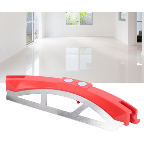 Raspador de cubos con soporte magnético: raspador de mortero para azulejos con borde de acero inoxidable y soporte magnético para llana para cubos de 5 galones.