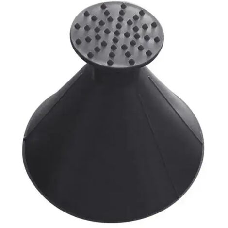 Raspador de hielo mágico para ventanas de coche, con forma de embudo, cónico, redondo, 1 unidad, color negro.