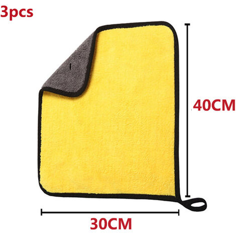 Raspador de hielo para parabrisas de coche, cepillo extensible de acero inoxidable, herramienta de limpieza, escoba, accesorios de lavado,3pcs Wash Towel