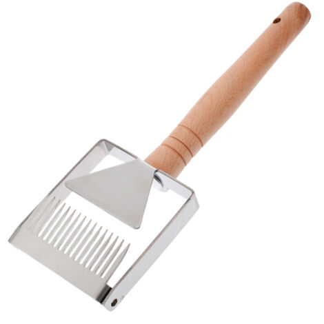 Raspador de miel con mango de madera, raspador de miel de acero inoxidable, herramienta para destapar miel, raspador de miel para panales, destapar