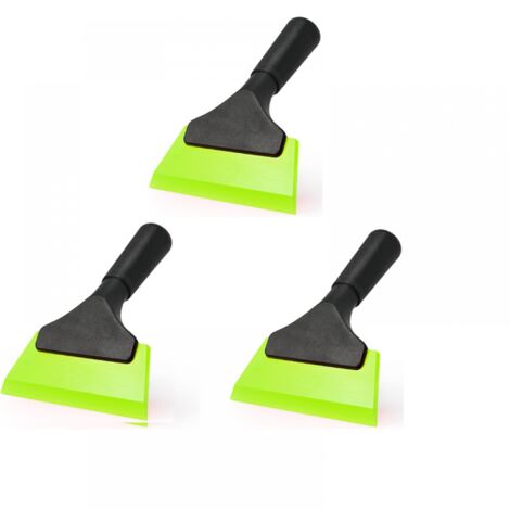 Raspador de silicona multiusos para ventanas, cristales y puertas de ducha (12,7 cm, verde), 3 unidades.