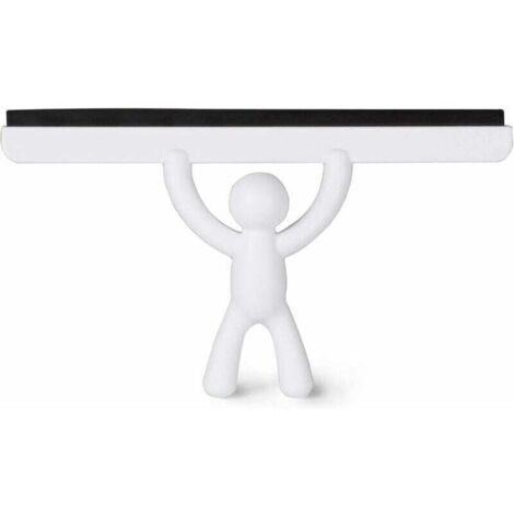 Raspador de vidrio para ducha blanco, tamaño 26,7 x 15,9 x 5,1 cm, raspador de espejo, raspador de vidrio de mesa, raspador de limpieza del hogar