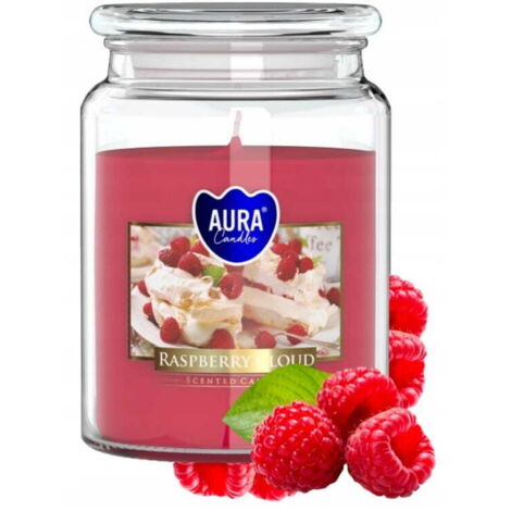 Raspberry Cloud Duftkerze im Glas 14x9,8cm, bis zu 100 Stunden Brenndauer