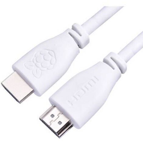 Raspberry Pi® CPRP020-W Câble HDMI Raspberry Pi [1x HDMI mâle - 1x HDMI mâle] 2.00 m blanc Y347822