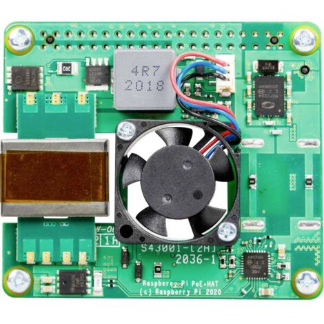 Raspberry Pi® PoE+ Hat Raspberry Pi® 3 B+, Raspberry Pi® 4 B