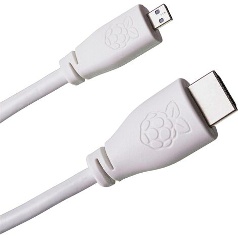 Raspberry Pi® T7689AX Câble HDMI Raspberry Pi [1x HDMI mâle - 1x HDMI mâle D Micro] 1.00 m blanc Q405682