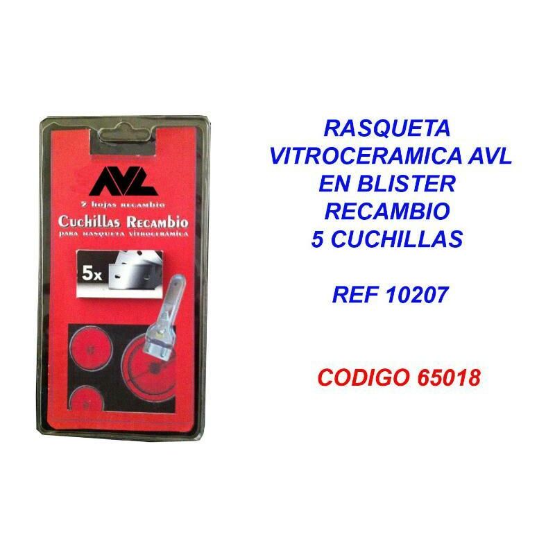

rasqueta vitroceramica avl recambio de 5 cuchillas blister 10207 - Mibricotienda