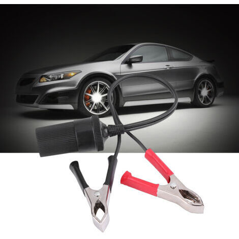 RASTKY Clips de Batterie de Voiture, Adaptateur de Prise Allume-Cigare 12 V avec Pinces pour Voiture, Bateau, Caravane ou Batterie. Idéal pour Réfrigérateur de Voiture, Onduleur Haute.