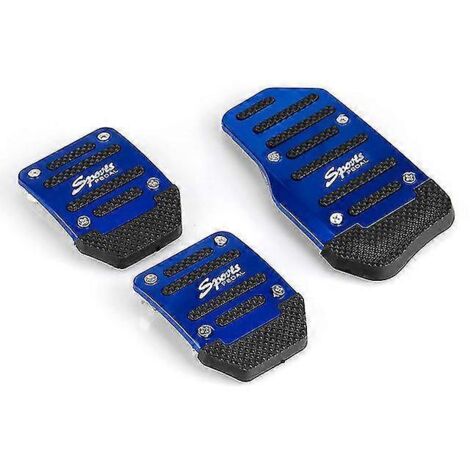 Rastp-3 pièces/ensemble de couvre-pédales de voiture universels en aluminium, série manuelle automatique, antidérapants, kit RS-ENL018 - Pédales - bleu