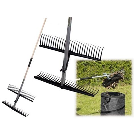 RASTRELLI RASTRELLO RACCOGLITORI DOPPIO PETTINE GIARDINAGGIO AGRICOLTURA