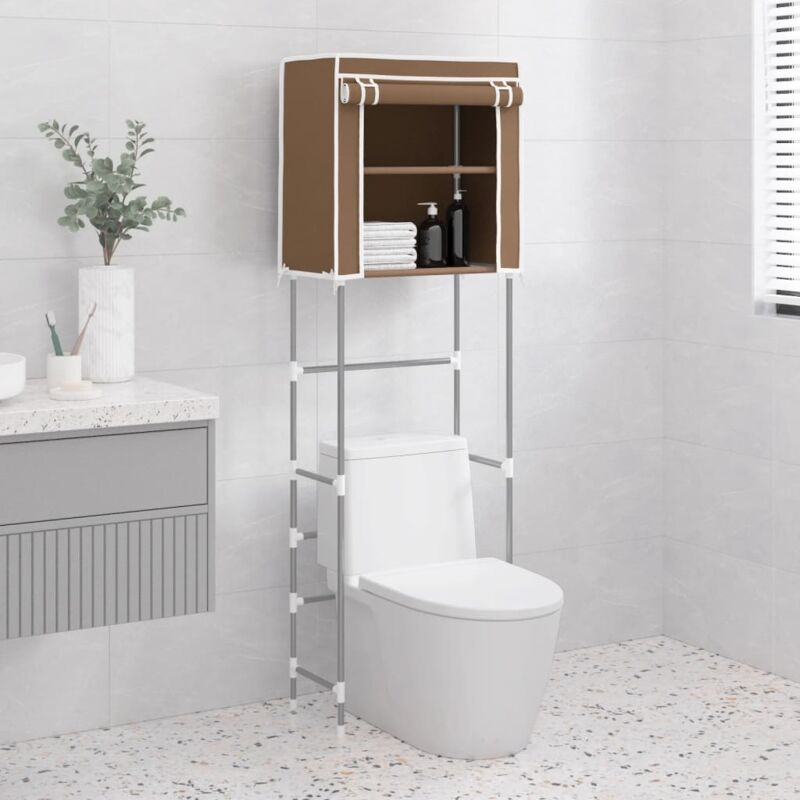 Rastrelliera per Bagno a 2 Livelli Marrone