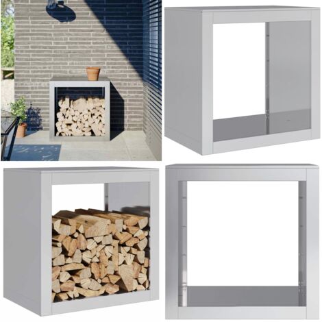Rastrelliera per Legna 60x40x60 cm in Acciaio Zincato - Legna da ardere - Acciaio zincato