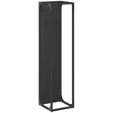 Rastrelliera per Legna da Ardere Nera 25x25x100 cm vidaXL