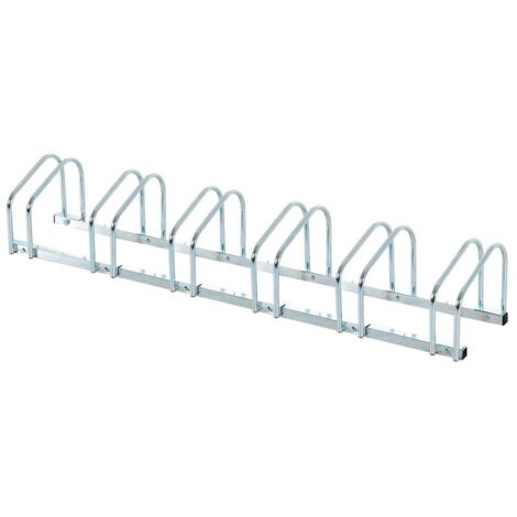 RASTRELLIERA PORTABICICLETTE PARCHEGGIO PER 6 BICICLETTE IN ACCIAIO. 179X33X27 C