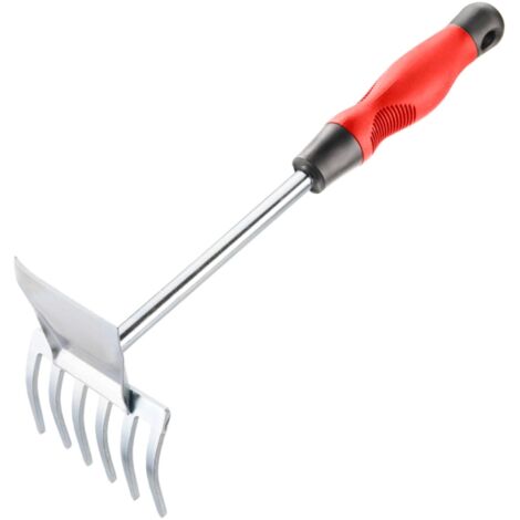 rastrellino zincato con manico bimateriale ergonomico tpr