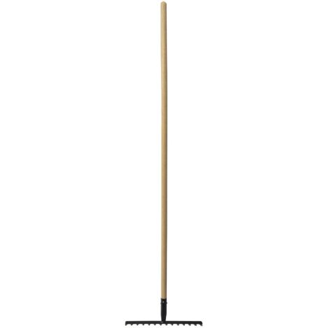 Rastrello 14 denti acciaio-legno 143cm