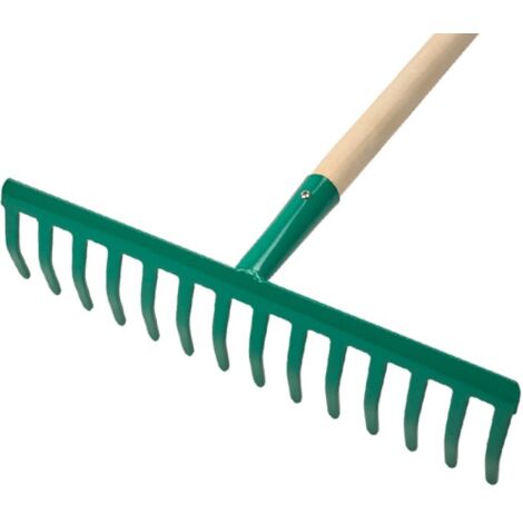 RASTRELLO CON MANICO 16D. ACCIAIO VERNIC. VERDE PAPILLON