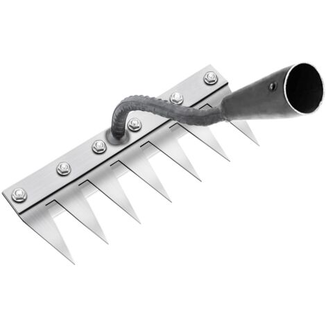 Rastrello da diserbo multifunzionale in metallo, rastrello da giardino a 7 denti, rastrello da giardino portatile per diserbare, attrezzi da giardino per diserbare/allentare/seminare (senza manico) 7 