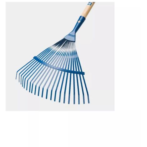 rastrello da giardino con denti non regolabili e manico in faggio, 130 cm
