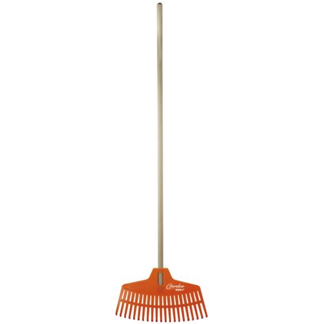 Rastrello dedra 80c053 testa plastica manico legno 134 cm