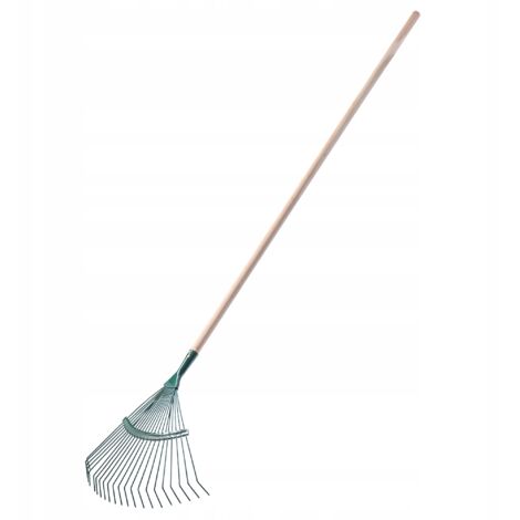 Rastrello per foglie regolabile KADAX con manico per prato da giardino, comodo rastrello da giardino, attrezzo da giardino (filo)