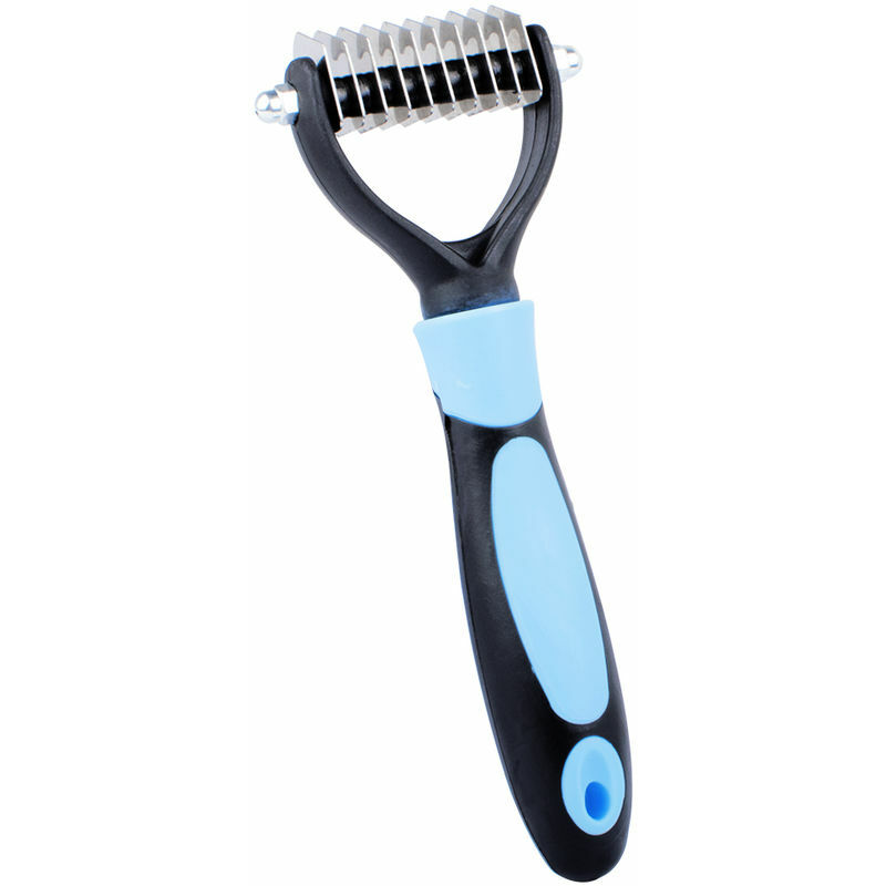 Rastrello per sottopelo, strumento per la toelettatura degli animali domestici - Pettine districante sicuro per rimuovere facilmente stuoie e