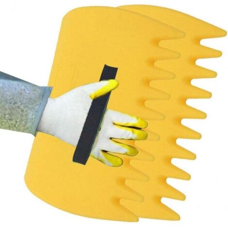 Rastrillo para hojas, recogedor de hojas de jardín manual, pinza para hojas de plástico, recogedor de hojas ligero y dentado para recoger hojas, césped y basura.