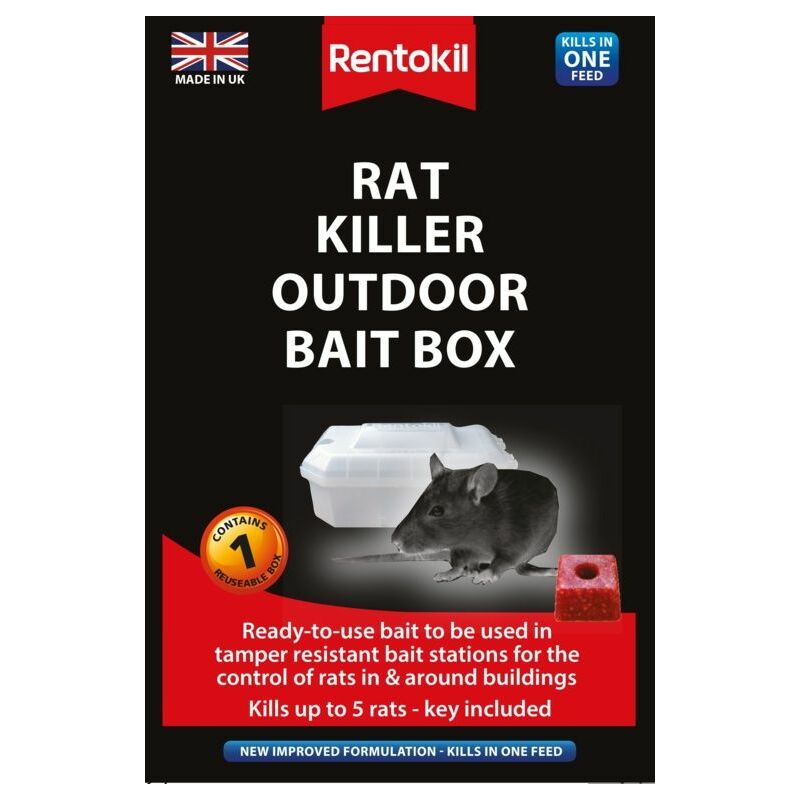 Rat Killer Outdoor Bait Box - PSR71 - Rentokil