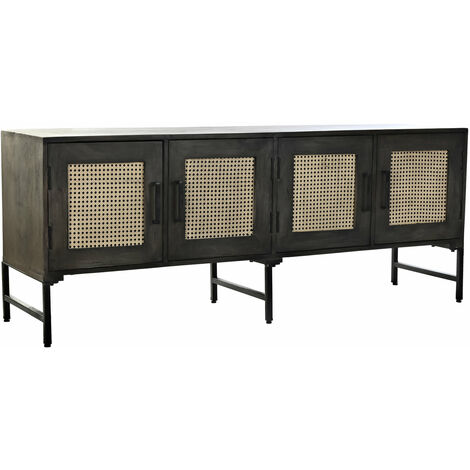 Ratan Buffetgriff 155x40x61.5 brauner Ratan -Handle -Multikolor -Material -Familienfarben Buffets und TV -Möbeldetails