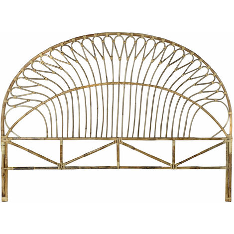 Ratan Headboard 177x4x131 natürliches Ratan natürliches Material mehrfarbiges Farbfamilie Nachttische, Bettköpfe und Nockendetails