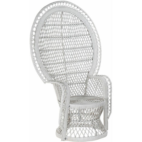 Ratan -Stuhl 97x66x144 Emmanuele White Ratan Material Multicolor -Farbfamilien -Sessel und Sessel Details