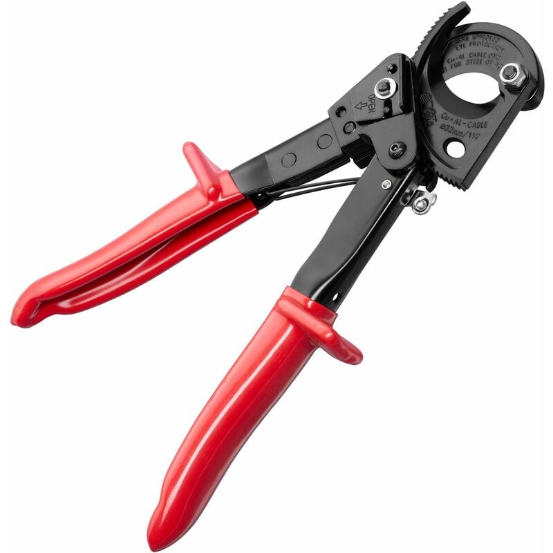 Ratchet Cable Cutter - Ratchet Cable Cutter, wire cutter, wire cutting tool - red