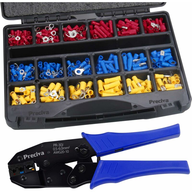 Ratchet Crimping Pliers for Pre-Insulated Terminals - 700 pieces - Gdrhvfd