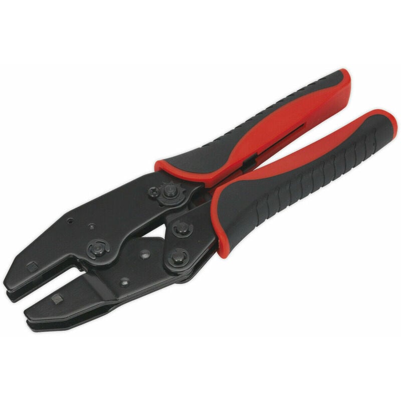 Loops - Ratchet Crimping Tool Without Jaws - Steel Construction - Soft Grip Handles