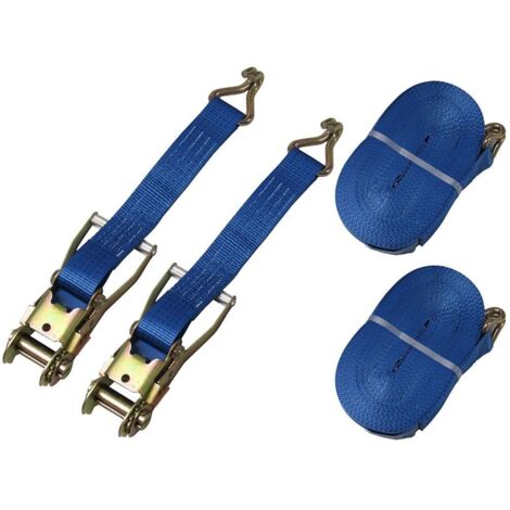 Ratchet Straps 5 Ton 50MM 25M x2 (Lashing Tie Down Claw J Hook Lorry Cargo)