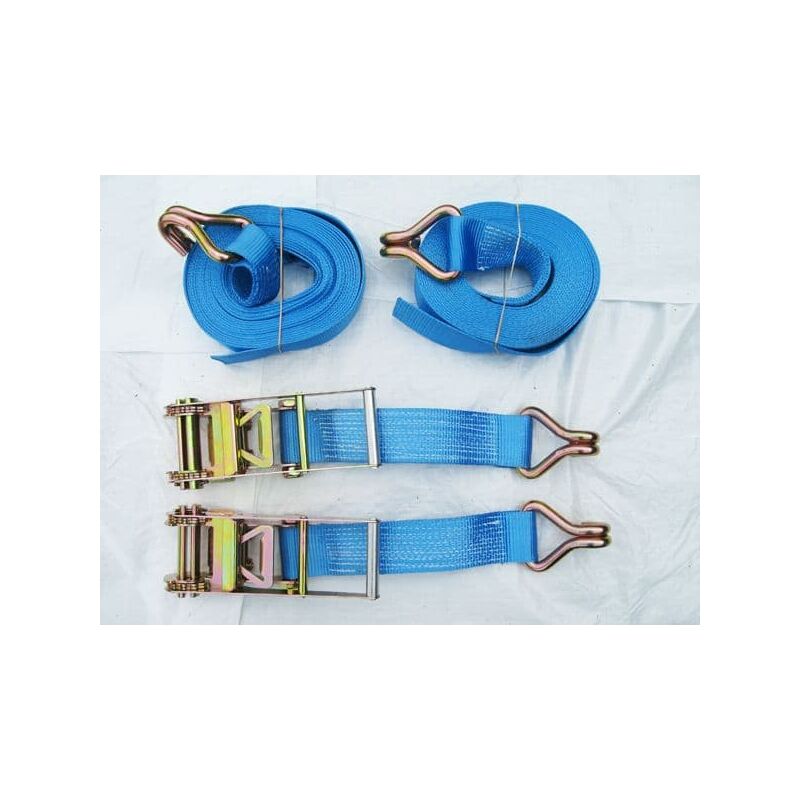 Securefix Direct - Ratchet Tie Down Straps 75MM 10T 8M X2 (Heavy Duty Lashing Ton Claw j Hook)