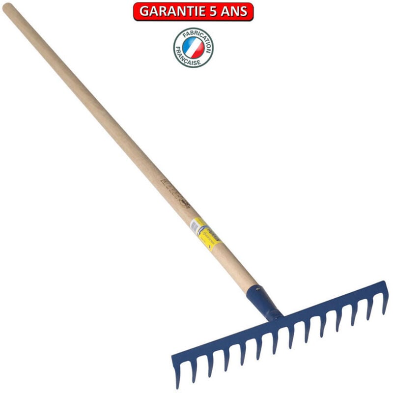 Outils Perrin - Râteau 12 dents courbes emmanché 1,65m