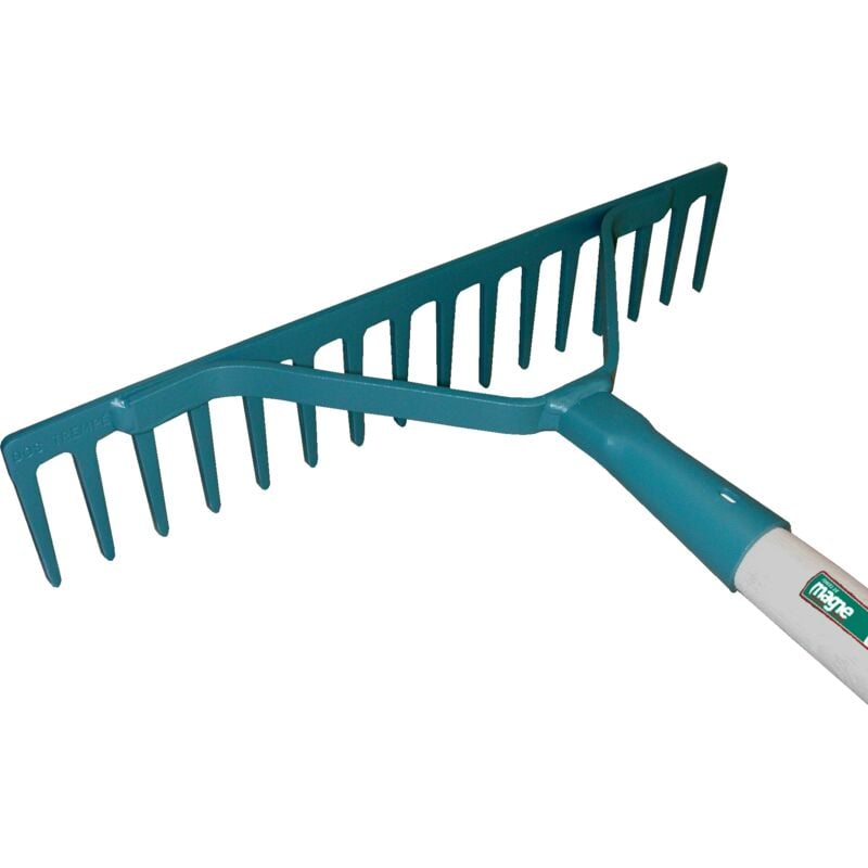 Forges De Magne - rateau 16 dents dos trempe et douille déportée emmanché 150cm