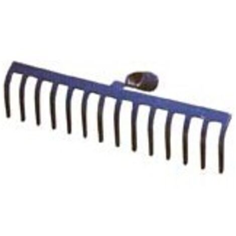 Rateau a cailloux 26214/14 dents, Bleu sans manche