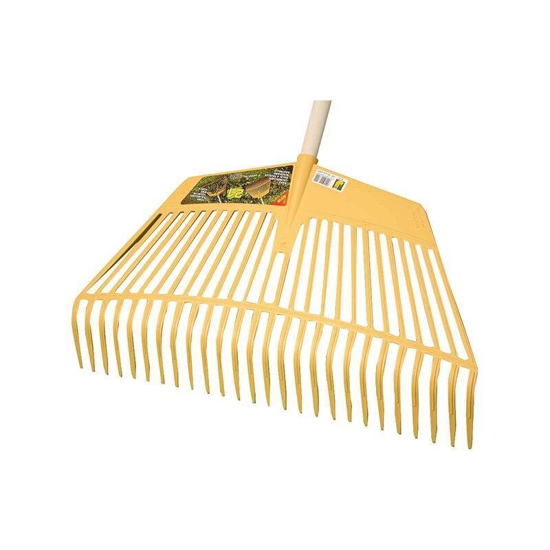 Rateau a feuille 2 en 1 ,jaune