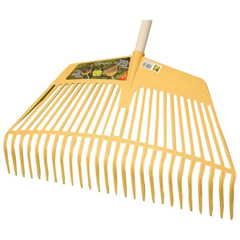 Râteau à feuilles 600 mm – 26 dents élastiques – Double fonction râteau et fourche – Conçu pour grandes surfaces – Jost